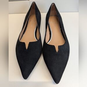 Linea Paolo Presta flats shoes pointed toe black velvet women’s size 8 NWOB
